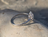platinum c.1920's diamond halo antique engagement ring