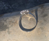 platinum c.1920's diamond halo antique engagement ring