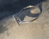 platinum c.1920's diamond halo antique engagement ring