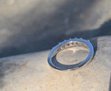 14k white gold diamond estate band -