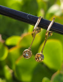 platinum and 15ct gold two-tone Art Deco diamond and sapphire target earrings dangle drops HOLD