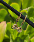 platinum & gold two-tone old cut diamond c.1920's floral earrings