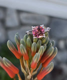 platinum tourmaline and diamond estate ring
