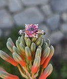 platinum tourmaline and diamond estate ring
