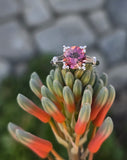 platinum tourmaline and diamond estate ring