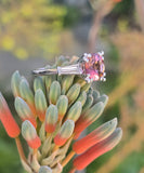 platinum tourmaline and diamond estate ring