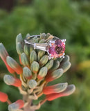 platinum tourmaline and diamond estate ring