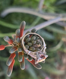 platinum tourmaline and diamond estate ring