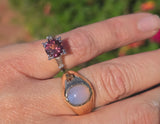 platinum tourmaline and diamond estate ring