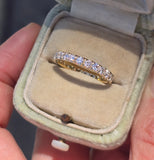 14k yellow gold diamond eternity band - size 7