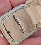 14k yellow gold diamond eternity band - size 7