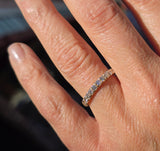 14k yellow gold diamond eternity band - size 7