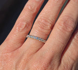 14k yellow gold diamond eternity band - size 7