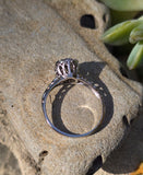 Platinum c.1920's filigree 7 diamond antique cluster ring