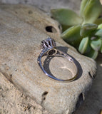 Platinum c.1920's filigree 7 diamond antique cluster ring