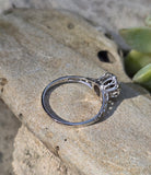Platinum c.1920's filigree 7 diamond antique cluster ring