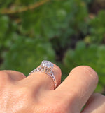 Platinum c.1920's filigree 7 diamond antique cluster ring