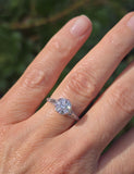 Platinum c.1920's filigree 7 diamond antique cluster ring