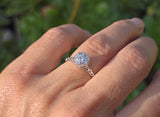 Platinum c.1920's filigree 7 diamond antique cluster ring