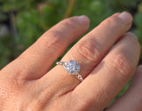 Platinum c.1920's filigree 7 diamond antique cluster ring