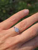 Platinum c.1920's filigree 7 diamond antique cluster ring
