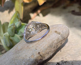 platinum c.1920's Art Deco diamond engagement ring - apx 2.04ct tw