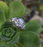 platinum c.1920's Art Deco diamond engagement ring - apx 2.04ct tw
