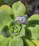 platinum c.1920's Art Deco diamond engagement ring - apx 2.04ct tw