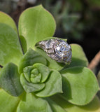 platinum c.1920's Art Deco diamond engagement ring - apx 2.04ct tw