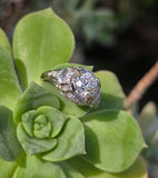 platinum c.1920's Art Deco diamond engagement ring - apx 2.04ct tw