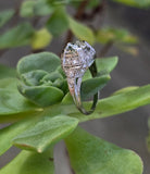 platinum c.1920's Art Deco diamond engagement ring - apx 2.04ct tw