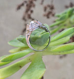 platinum c.1920's Art Deco diamond engagement ring - apx 2.04ct tw