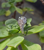 platinum c.1920's Art Deco diamond engagement ring - apx 2.04ct tw