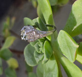platinum c.1920's Art Deco diamond engagement ring - apx 2.04ct tw