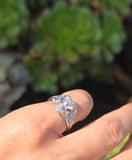 platinum c.1920's Art Deco diamond engagement ring - apx 2.04ct tw