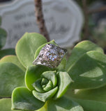 Platinum Art Deco c.1920's filigree European cut diamond ring