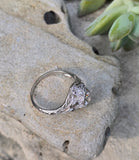 Platinum Art Deco c.1920's filigree European cut diamond ring