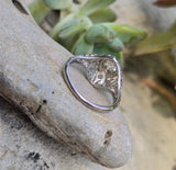 Platinum Art Deco c.1920's filigree European cut diamond ring