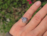 Platinum Art Deco c.1920's filigree European cut diamond ring