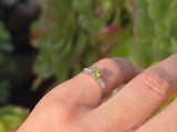 Platinum fancy yellow diamond estate ring