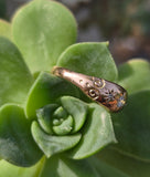 9ct gold Edwardian rose cut diamond starburst estate band