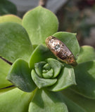 9ct gold Edwardian rose cut diamond starburst estate band