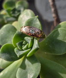 9ct gold Edwardian rose cut diamond starburst estate band