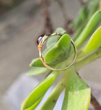 14k gold Victorian cabochon garnet antique ring