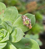 10k gold Victorian peridot and diamond antique ring HOLD
