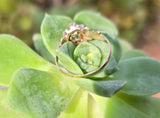 10k gold Victorian peridot and diamond antique ring HOLD