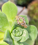 10k gold Victorian peridot and diamond antique ring HOLD