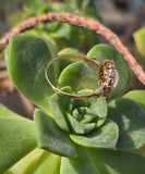 10k gold Victorian moonstone & seed pearl ring
