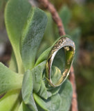 18k gold green tourmaline solitaire estate ring