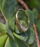 18k gold green tourmaline solitaire estate ring